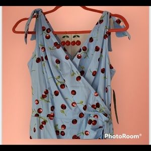 Stop Staring  Alicia Estrada Cherry dress light blue XL New with tags.